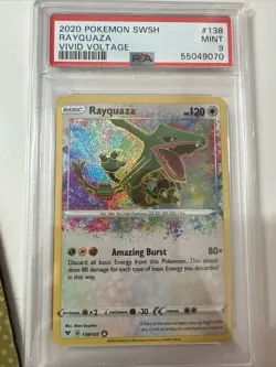 Rayquaza Amazing Rare Holo 138/185 PSA 9 Vivid Voltage Pokémon Card Mint - Image 3