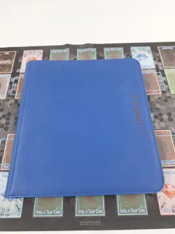 BCW Blue Z-Folio LX Leatherette 12-Pocket Zipper Binder 480 Cards - Image 1