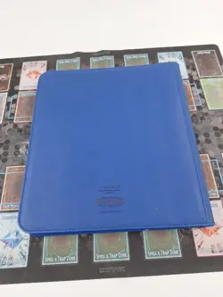 BCW Blue Z-Folio LX Leatherette 12-Pocket Zipper Binder 480 Cards - Image 2