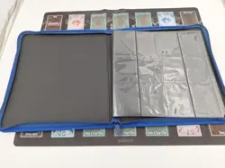 BCW Blue Z-Folio LX Leatherette 12-Pocket Zipper Binder 480 Cards - Image 3