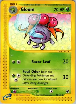 Gloom 78/165 Expedition - Uncommon Pokemon Card TCG  - NM - Ships Free - Image 1