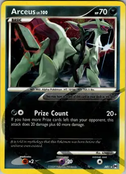 Arceus (AR1) Holo Rare - 2009 Pokemon Card - TCG - LP - Free Shipping - Image 3