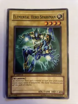 Yugioh card - Elemental Hero Sparkman - YSDJ-EN008 1ST EDITION - Image 3