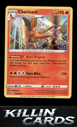Charizard 010/078 Holo Rare Pokemon GO Pokemon Card NM - Image 3