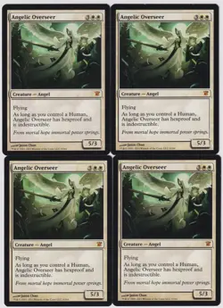 MTG 4X Angelic Overseer X4 Innistrad Magic - (3X NM & 1X MP) - Image 1