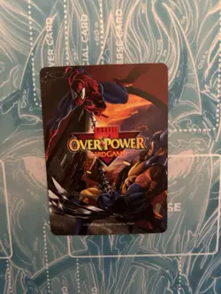 OverPower Marvel IQ Fleer 1996 Sabretooth Hero Character Card Rare LP - Image 2
