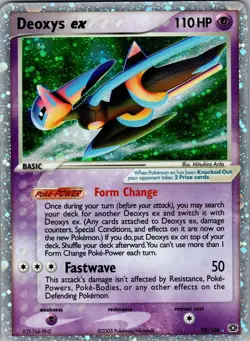 Deoxys EX (Speed Forme) 93/106 Emerald Holo LP - Pokemon Card - Free Shipping - Image 1