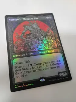 MTG FOIL Varragoth, Bloodsky Sire Showcase  - Kaldheim #309 - Image 1