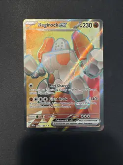 REGIROCK EX 2025 POKEMON DESTINED RIVALS ULTRA RARE 214/182 Q2091 - Image 1
