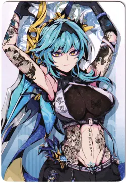 ACG Hentai Sexy Card - Eula (punk) - Genshin Impact - Foil Ѡ sexy waifu - Image 3