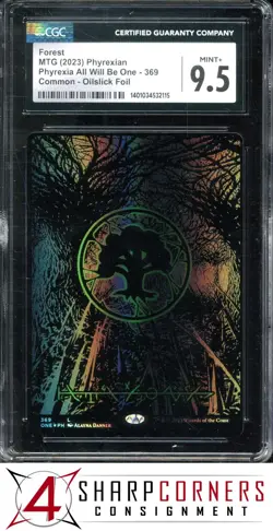 2023 MAGIC THE GATHERING PHYREXIA ALL WILL BE ONE FOREST OILSLICK FOIL CGC 9.5 - Image 5