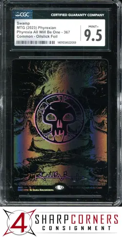 2023 MAGIC THE GATHERING PHYREXIA ALL WILL BE ONE SWAMP OILSLICK FOIL CGC 9.5 - Image 5