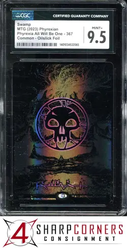 2023 MAGIC THE GATHERING PHYREXIA ALL WILL BE ONE SWAMP OILSLICK FOIL CGC 9.5 - Image 5