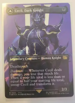 Cecil, Dark Knight (Borderless) (Surge Foil) Final Fantasy Foil Magic MTG - Image 1