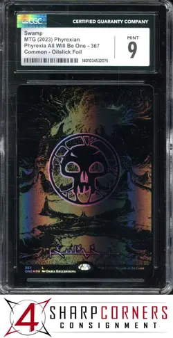 2023 MAGIC THE GATHERING PHYREXIA ALL WILL BE ONE SWAMP OILSLICK FOIL CGC 9 - Image 5