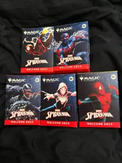 SDCC 2025 Magic The Gathering x Spider-Man Complete Welcome Deck Set (5) - Image 1