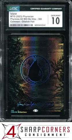 2023 MAGIC THE GATHERING PHYREXIA ALL WILL BE ONE ISLAND OILSLICK FOIL CGC 10 - Image 1