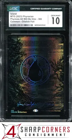 2023 MAGIC THE GATHERING PHYREXIA ALL WILL BE ONE ISLAND OILSLICK FOIL CGC 10 - Image 5