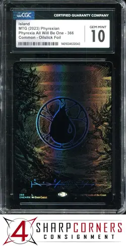2023 MAGIC THE GATHERING PHYREXIA ALL WILL BE ONE ISLAND OILSLICK FOIL CGC 10 - Image 5
