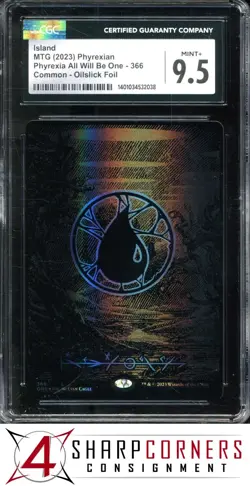 2023 MAGIC THE GATHERING PHYREXIA ALL WILL BE ONE ISLAND OILSLICK FOIL CGC 9.5 - Image 1