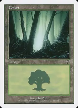 Forest (#330) - Foil 7th Edition MP MTG - Image 2
