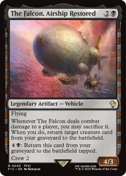 NM Surge Foil The Falcon, Airship Restored, MTG, Final Fantasy Commander, Magic - Image 2