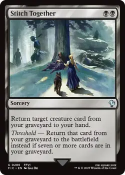 NM Surge Foil Stitch Together, MTG, Final Fantasy Commander, Magic, 286 - Image 1