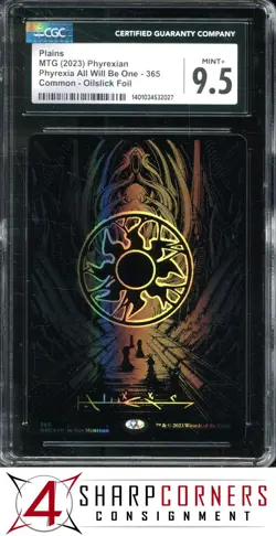 2023 MAGIC THE GATHERING PHYREXIA ALL WILL BE ONE PLAINS OILSLICK FOIL CGC 9.5 - Image 5