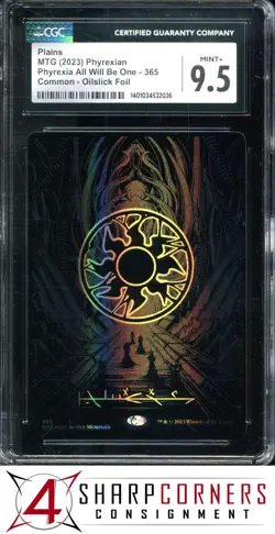 2023 MAGIC THE GATHERING PHYREXIA ALL WILL BE ONE PLAINS OILSLICK FOIL CGC 9.5 - Image 5