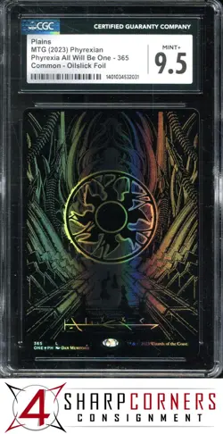 2023 MAGIC THE GATHERING PHYREXIA ALL WILL BE ONE PLAINS OILSLICK FOIL CGC 9.5 - Image 5