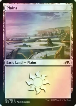 MTG Plains (284) Foil ** Kamigawa: Neon Dynasty ** English (NM) - Image 1