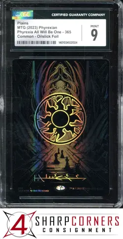 2023 MAGIC THE GATHERING PHYREXIA ALL WILL BE ONE PLAINS OILSLICK FOIL CGC 9 - Image 5