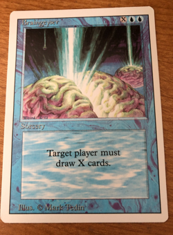 MTG Magic the Gathering 3rd Edition Revised Braingeyser - Image 3