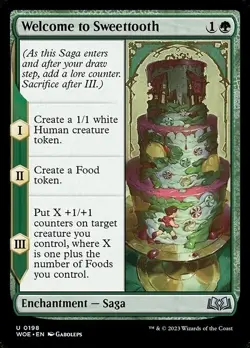 NM Foil Welcome to Sweettooth, MTG, Wilds of Eldraine, Magic the Gathering, 198 - Image 1