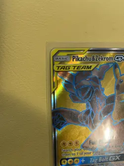 Pokemon TCG Card - Pikachu & Zekrom GX Tag Team 162/181 Full Art Holo Rare MP - Image 2