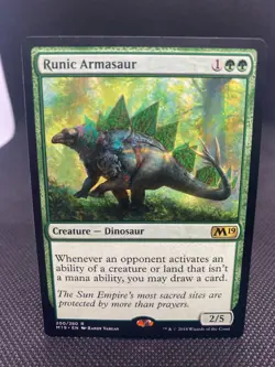 MTG Runic Armasaur Core Set 2019 NM/Regular English - Image 1
