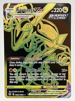 Rayquaza VMAX NM Secret GOLD Trainer Gallery Silver Tempest TG29/TG30 Pokemon - Image 1