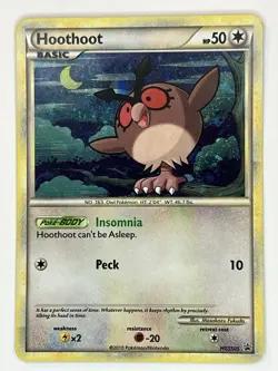 Hoothoot LP HeartGold SoulSilver Promo HGSS05 Pokemon TCG Holo - Image 1