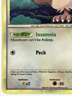 Hoothoot LP HeartGold SoulSilver Promo HGSS05 Pokemon TCG Holo - Image 6