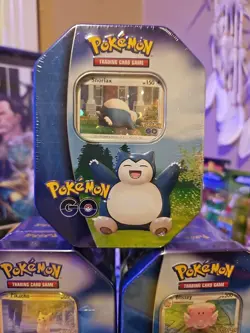 PokÃ©mon GO Gift Tins (Set of 3) POKEMON TCG - Sealed Pikachu Snorlax Blissey - Image 5