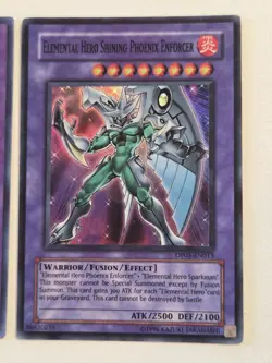 Elemental Hero Shining Phoenix Enforcer DP05-EN013 Super Rare Yugioh Set x2 LCGX - Image 3