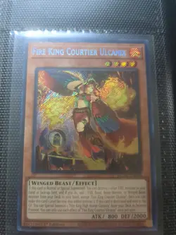 Yugioh! Fire King Courtier Ulcanix - ROTA-EN098 - Secret Rare - 1st Edition Near - Image 1