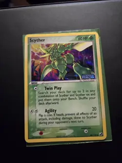 PokÃ©mon Card Scyther 46/115 Unseen Forces Reverse Holo LP Stamp Card - Image 1
