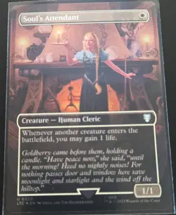 MTG FOIL Soul's Attendant NM Borderless U 0520 LTC Lord of the Rings Hildebrandt - Image 1