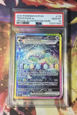 PSA 10 Terapagos ex Special Illustration Rare 170/142 Stellar Crown Pokemon - Image 1