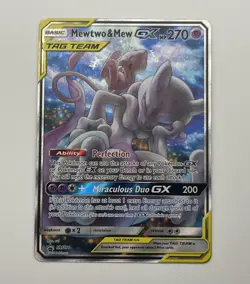 Pokemon Mewtwo & Mew GX Sun & Moon SM191 Power Partnership Tin Promo - Image 1