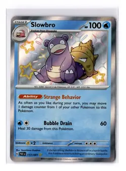 Slowbro - 117/091 Scarlet & Violet Paldean Fates Shiny Rare - NM - POKEMON TCG - Image 1