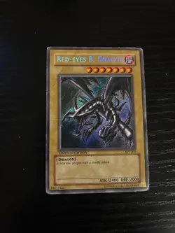 Yugioh Red-Eyes B.  Dragon BPT-005 Secret Rare Limited Edition HP Damaged - Image 1