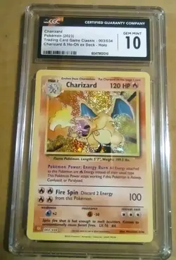 2023 Charizard Classic Collection Holo Pokemon Card 003/034 CGC 10 - Image 3