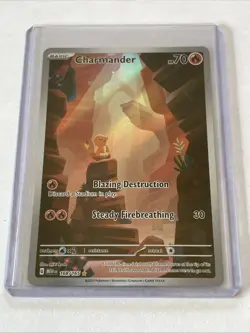 Pokémon Scarlet & Violet Charmander 168/165 Full Art Holo TCG Card - Image 1
